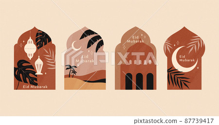 Vintage Islamic holiday sticker set Vintage Islamic holiday sticker set 87739417