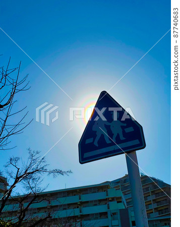 Pollen corona and road signs Pollen corona and road signs 87740683