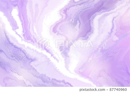 Violet blue liquid marble or watercolor background with glitter foil textured stripes. Purple cyan marbled alcohol ink drawing effect. Vector illustration design template for wedding invitation Violet blue liquid marble or watercolor background with glitter foil textured stripes. Purple cyan marbled alcohol ink drawing effect. Vector illustration design template for wedding invitation 87740960