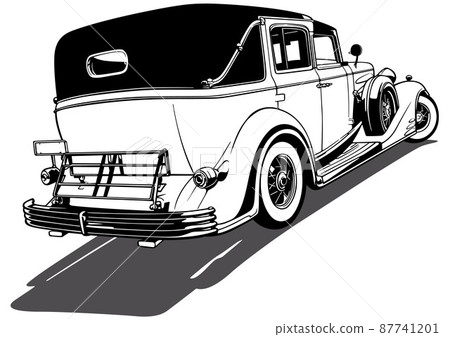 Drawing of a 1930s Vintage Car 87741201