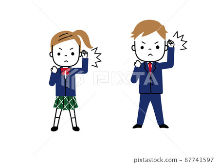 一個表情吝嗇的學生，一個初中生，一個高中生 87741597