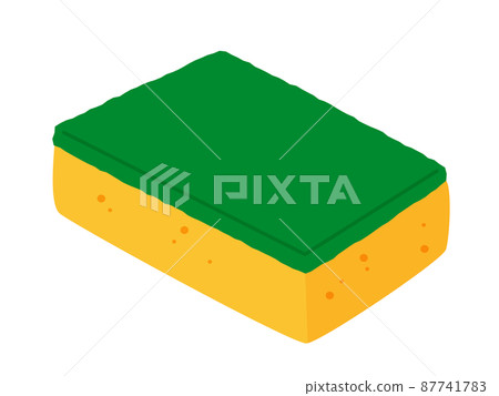 用於清潔和洗碗的海綿的矢量圖解 87741783