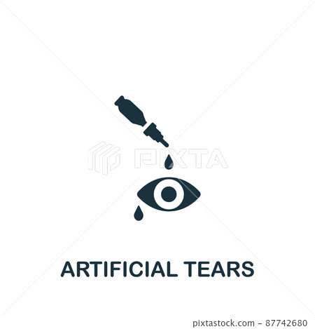 Artificial Tears icon. Monochrome simple icon for templates, web design and infographics Artificial Tears icon. Monochrome simple icon for templates, web design and infographics 87742680