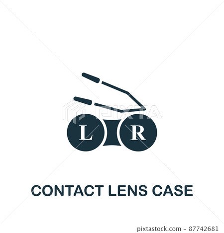 Contact Lens Case icon. Monochrome simple icon for templates, web design and infographics Contact Lens Case icon. Monochrome simple icon for templates, web design and infographics 87742681