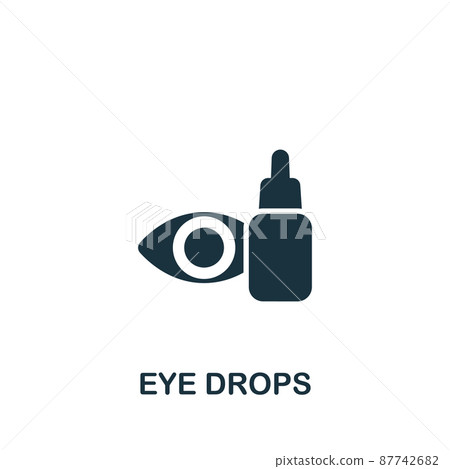 Eye Drops icon. Monochrome simple icon for templates, web design and infographics Eye Drops icon. Monochrome simple icon for templates, web design and infographics 87742682