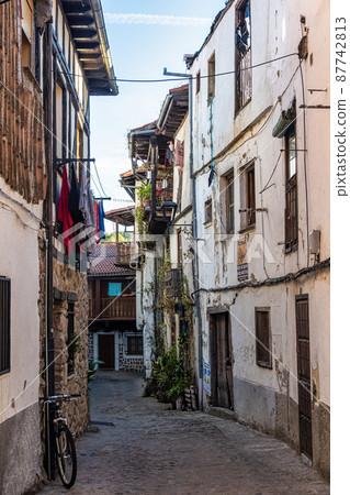 The streets of the Jewish quarter of Hervas, Extremadura, Spain. The streets of the Jewish quarter of Hervas, Extremadura, Spain. 87742813