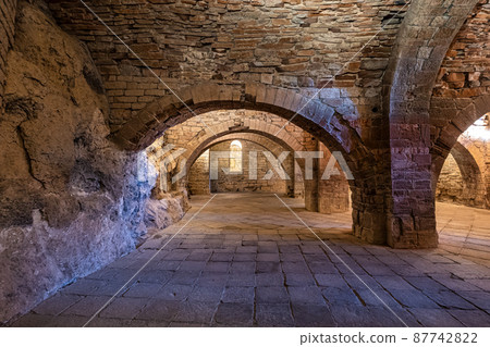 The Royal Monastery Of San Juan De La Pena near Jaca. Huesca, Aragon. Spain 87742822