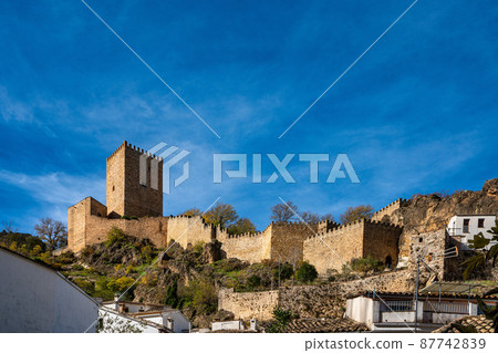 View over Yedra Castle in Cazorla Town, Jaen Province, Andalusia, Spain 87742839
