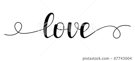 Love hand lettering, handwritten text, vector illustration Love hand lettering, handwritten text, vector illustration 87743004