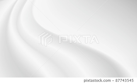 Drape of white cloth, wrinkles of wavy cloth, background image 87743545