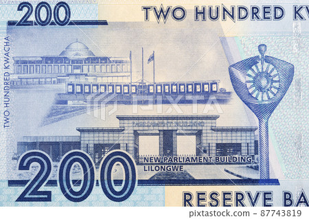 Parliament building in Lilongwe from Malawian money 87743819
