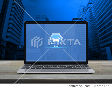 Business automobile insurance online concept 87744166