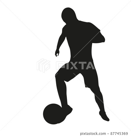 Soccer player silhouette Soccer player silhouette 87745369