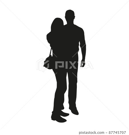 Couple vector silhouette Couple vector silhouette 87745707