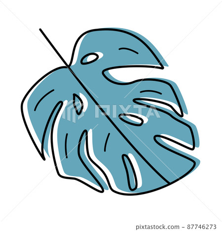 Monstera leaf, tropical jungle plant. Vector illustration in a flat style Monstera leaf, tropical jungle plant. Vector illustration in a flat style 87746273