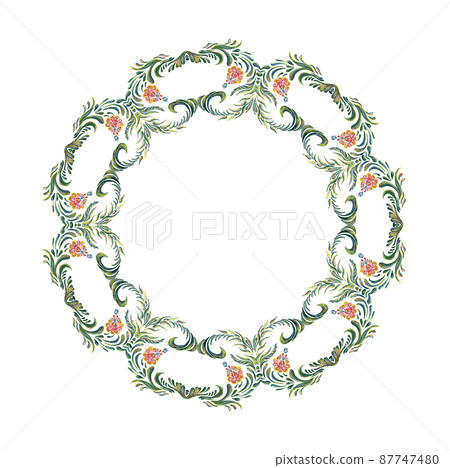 Ukrainian wreath illustration Ukrainian wreath illustration 87747480