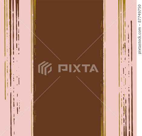 Handwritten style, square frame written with a rough brush (brown / pink) Handwritten style, square frame written with a rough brush (brown / pink) 87749750