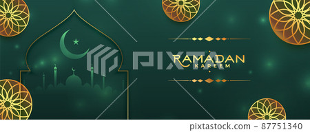 islamic ramadan kareem decorative banner blessing greeting 87751340