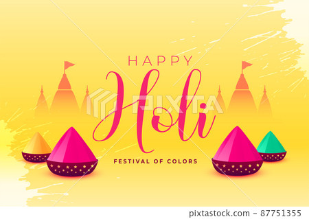happy holi wishes greeting traditional background 87751355