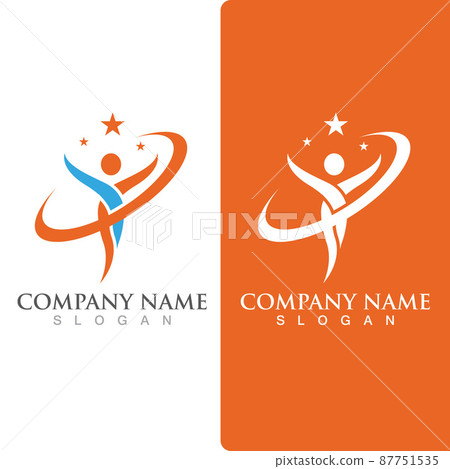 Human character logo sign Human character logo sign 87751535