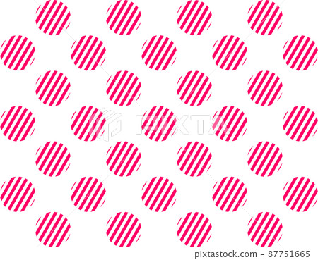 Background material with polka dots made of diagonal lines Large dot pattern background illustration 87751665