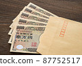 50,000 yen banknote in an envelope 87752517