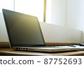 Close up laptop on the table. 87752693