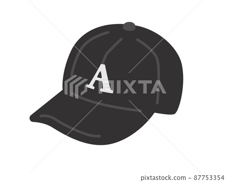 Illustration of black baseball cap 87753354