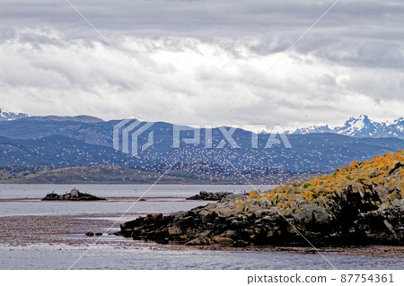 Mount Martial from Beagle Channel - Tierra del Fuego - Argentina Mount Martial from Beagle Channel - Tierra del Fuego - Argentina 87754361