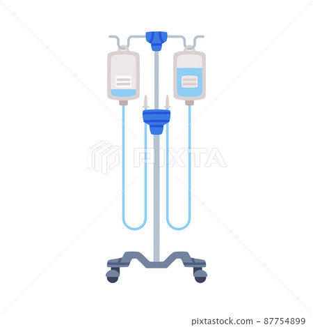 Intravenous Bags on Pole as Medical Equipment and Assistance Device Vector Illustration Intravenous Bags on Pole as Medical Equipment and Assistance Device Vector Illustration 87754899