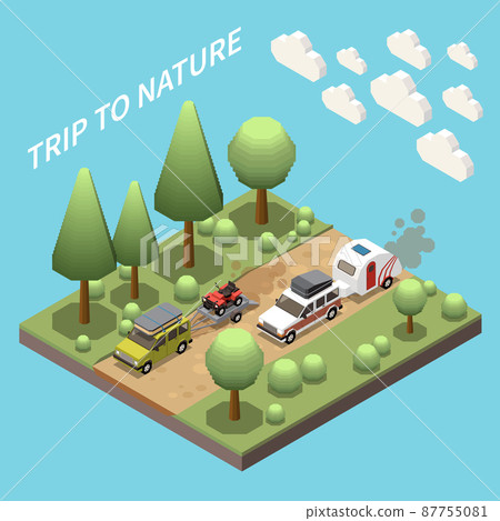 Camping Van Isometric Concept 87755081