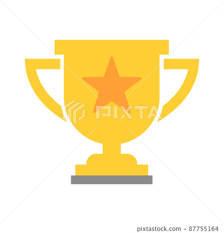 Golden trophy with stars 87755164