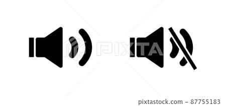 靜音圖標集。向量。 靜音圖標集。向量。 87755183