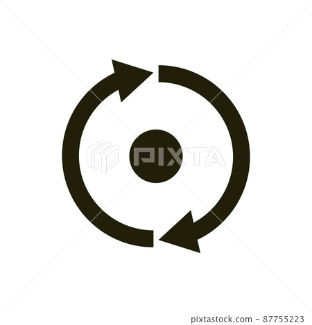 An arrow that rotates around a circle 87755223
