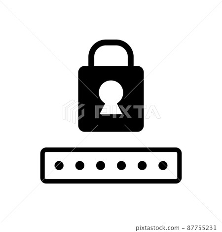 掛鎖和密碼安全圖標 87755231