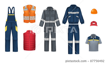 Workwear Realistic Icon Set 87756492