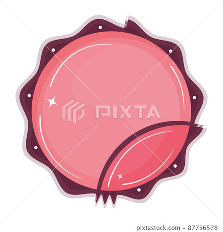 Isolated empty pink and shiny label Vector 87756578