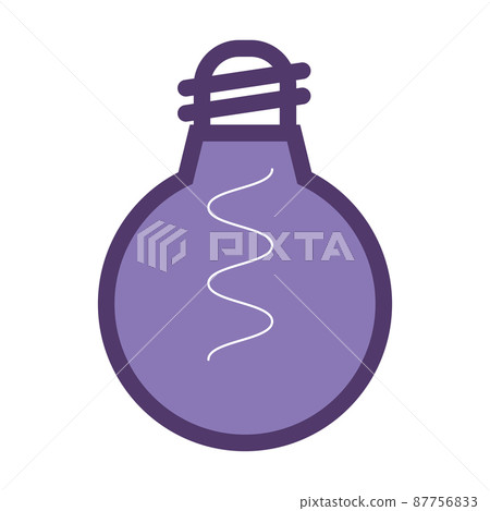 Isolated blue lightbulb flat design icon Vector Isolated blue lightbulb flat design icon Vector 87756833