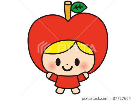 Apples, fruits, greengrocers, school lunch, food, characters, cute, illustrations, nutrition, ingredients, food, living, groceries 87757664