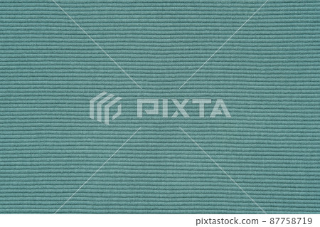 Green jersey texture. Knit cloth background. Ribbed jersey fabric. 87758719
