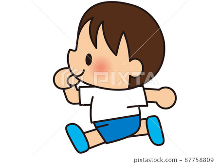 跑步，運動會，運動節，運動，馬拉松，體操服，兒童，小學生，兒童，運動會，微笑，體操，體操課， 87758809