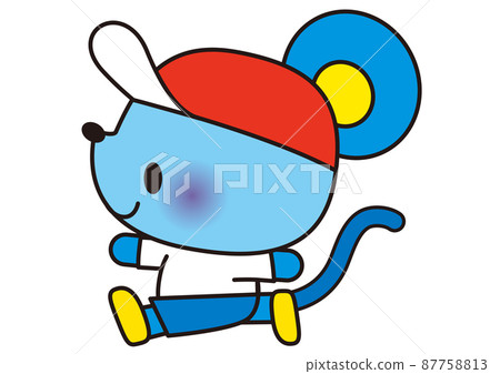 Running, athletic meet, athletic festival, animal, rat, relay, physical education, exercise, gym clothes, foot race, person, school, kid, hat, 87758813