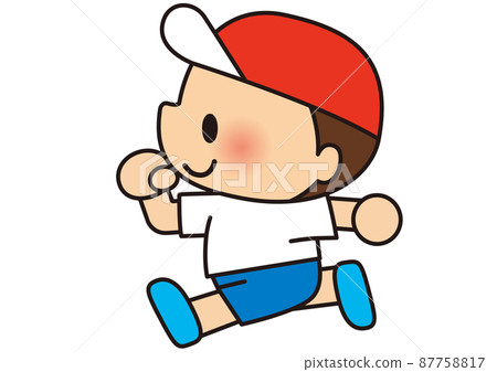 跑步，運動會，運動會，接力，兒童，小學生，幼兒園，托兒所，小學，學校，體育，運動，運動服，賽跑 87758817