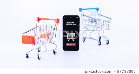 Web shopping. Digital smartphone with online... - Stock Photo [87758895] -  PIXTA