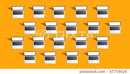 Many Laptop computers with shadow Many Laptop computers with shadow 87759026