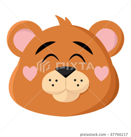Isolated happy teddy bear avatar Vector - Stock Illustration [87760217 ...
