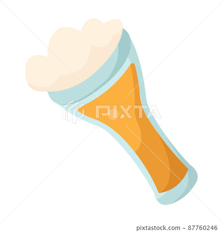 Isolated beer glass with foam Saint patrick day Vector Isolated beer glass with foam Saint patrick day Vector 87760246