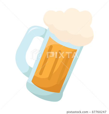 Isolated beer mug with foam Saint patrick day Vector Isolated beer mug with foam Saint patrick day Vector 87760247