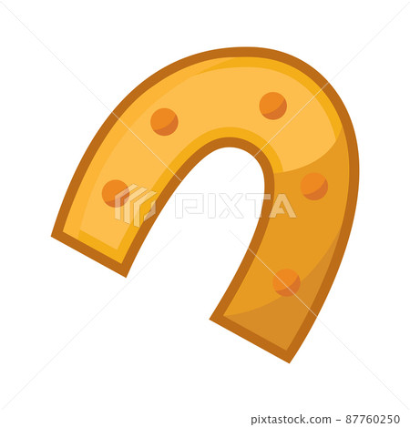 Isolated golden horseshoe St Patricks day Vector Isolated golden horseshoe St Patricks day Vector 87760250