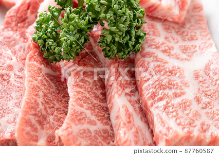 用於烤肉的牛肉“三角玫瑰”（據說是排骨高級的罕見部分）。 87760587